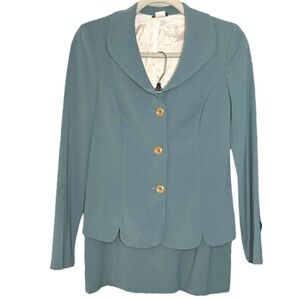 Vintage Countess USA Teal Skirt Set Size Medium